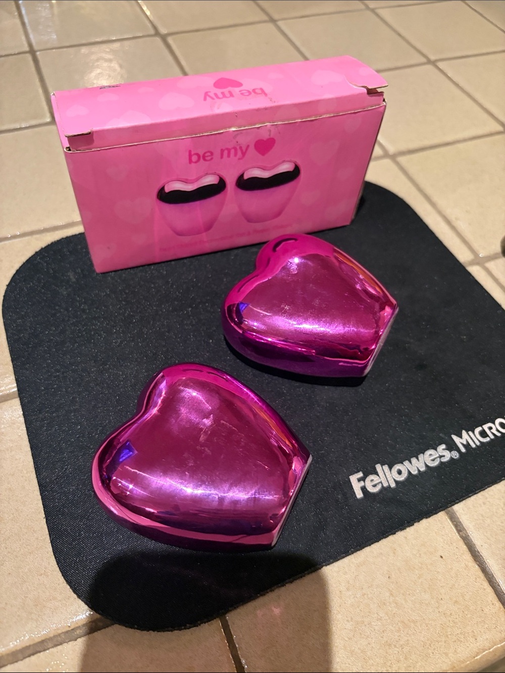 Be My Heart electroplated salt & pepper shakers